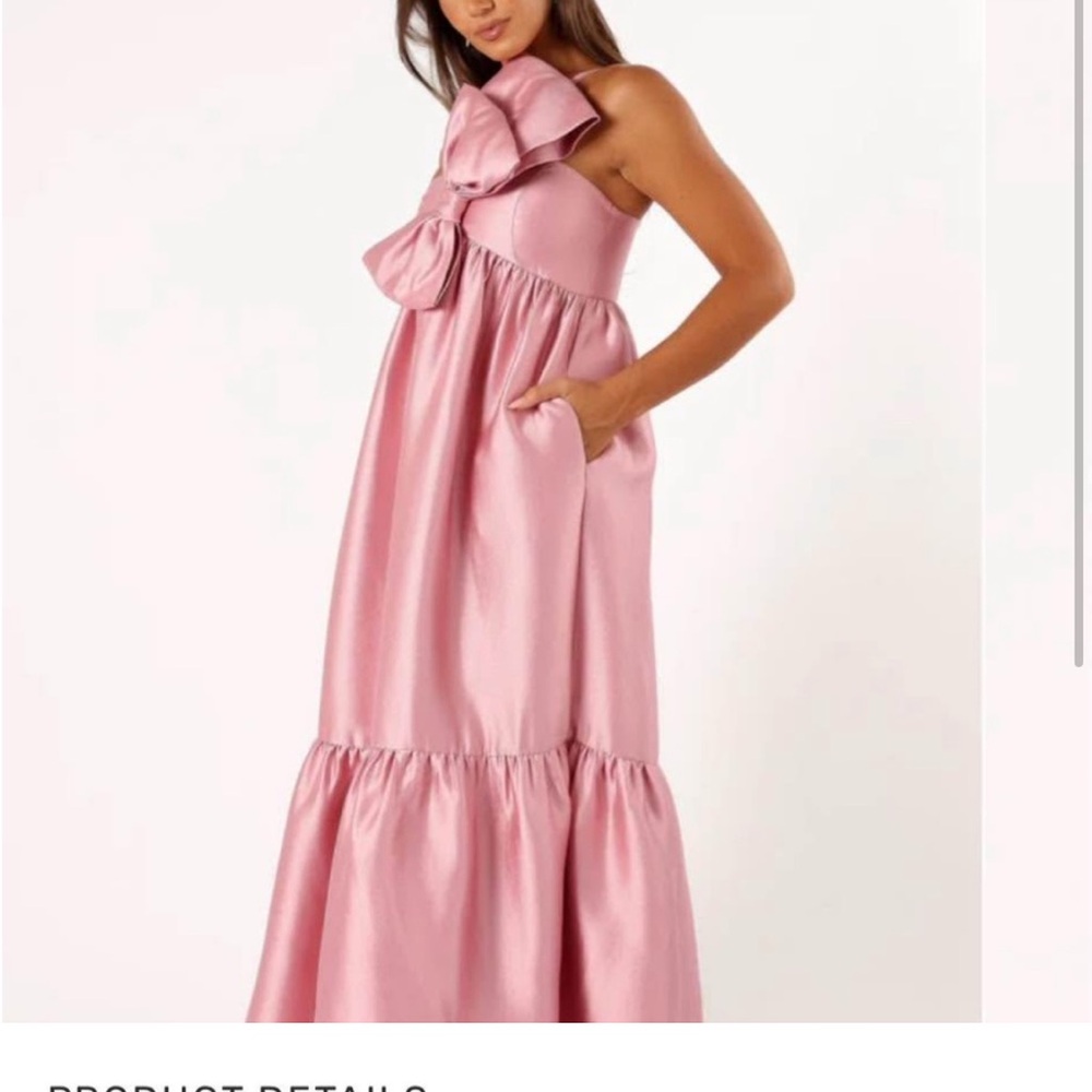 Petal & Pup Pink One Shoulder Ruffled Gown